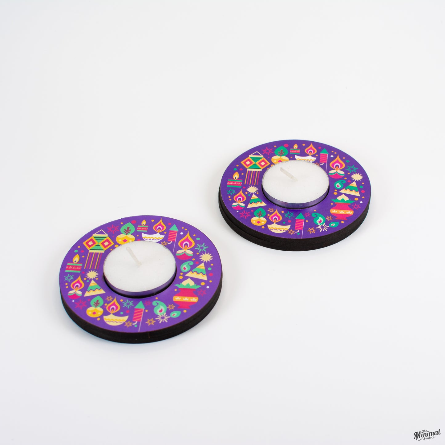 Diya Holder - Festive Theme (Pack of 2)