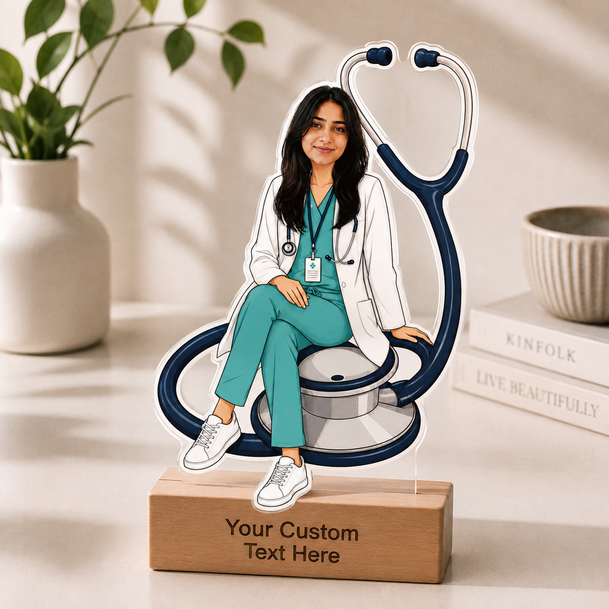 Personalized Doctor Caricature With Stand