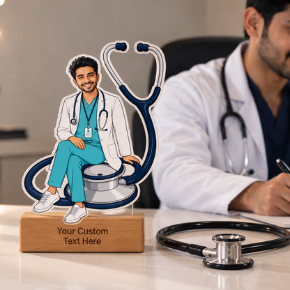 Personalized Doctor Caricature With Stand