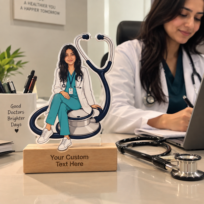 Personalized Doctor Caricature With Stand