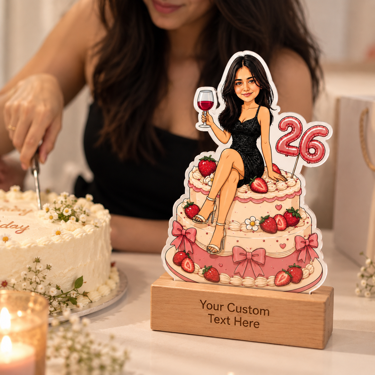 Personalized Birthday Caricature With Stand