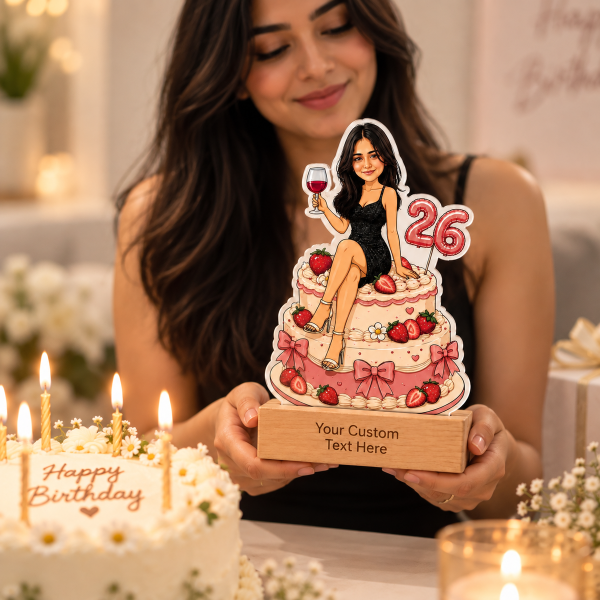 Personalized Birthday Caricature With Stand