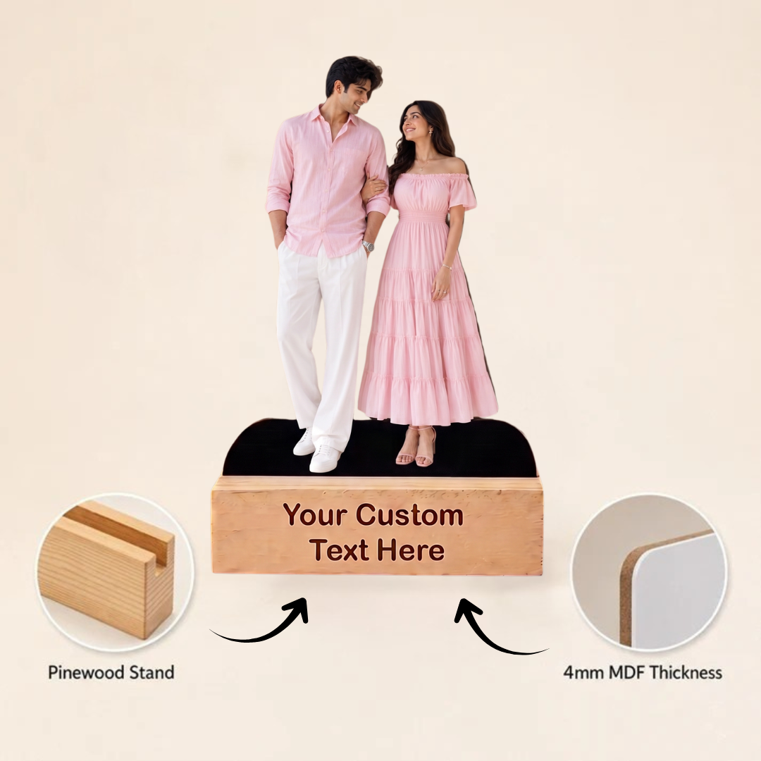 Personalized Couple Photo Caricature –  Full Length (5x9)