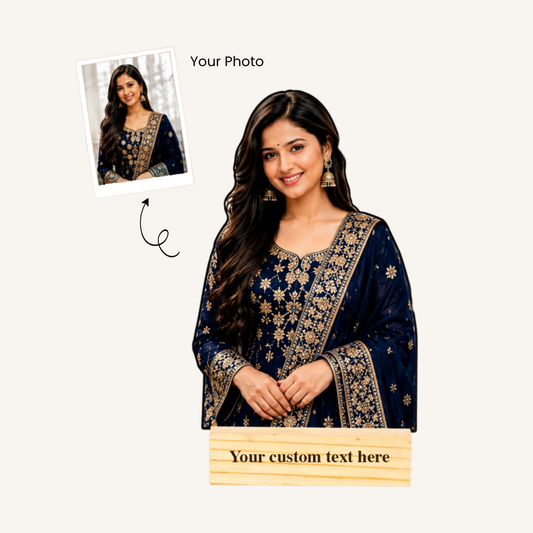 Personalized Caricature MDF Standee – Custom Photo & Text