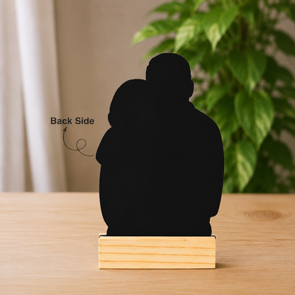 Personalized Couple Photo MDF Standee – Half Torso