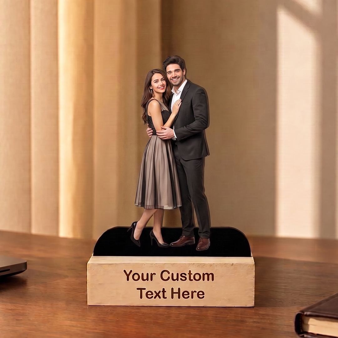 Personalized Couple Photo MDF Standee -  Full Length (5x9)