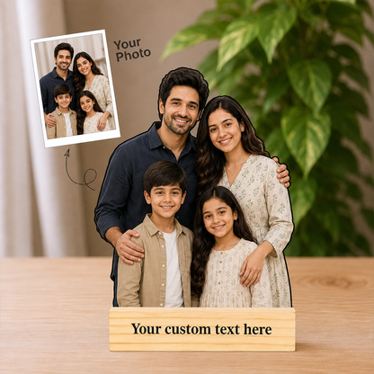 Personalized Half Family Photo Caricature