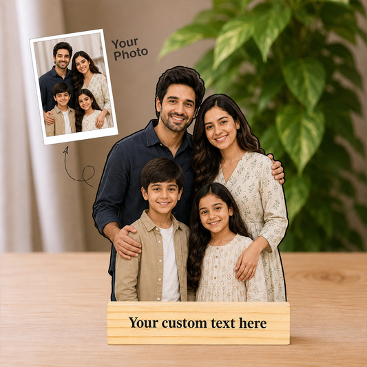 Personalized Half Family Photo Caricature