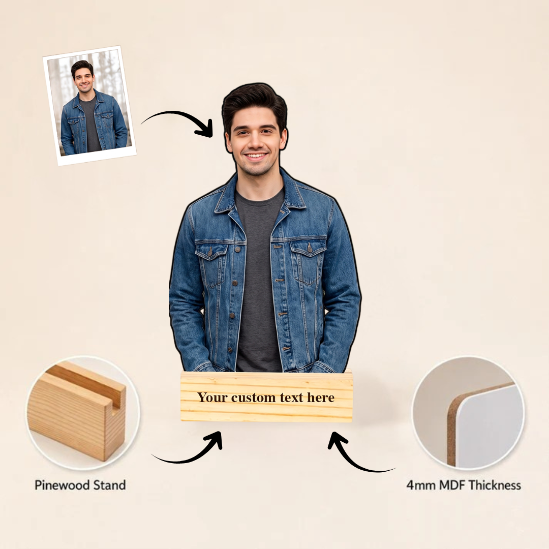 Personalized Photo MDF Standee – Half Torso