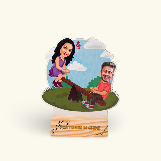 Caricature - See Saw Siblings